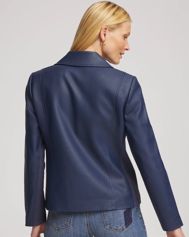 Faux Leather Moto Jacket - image 3